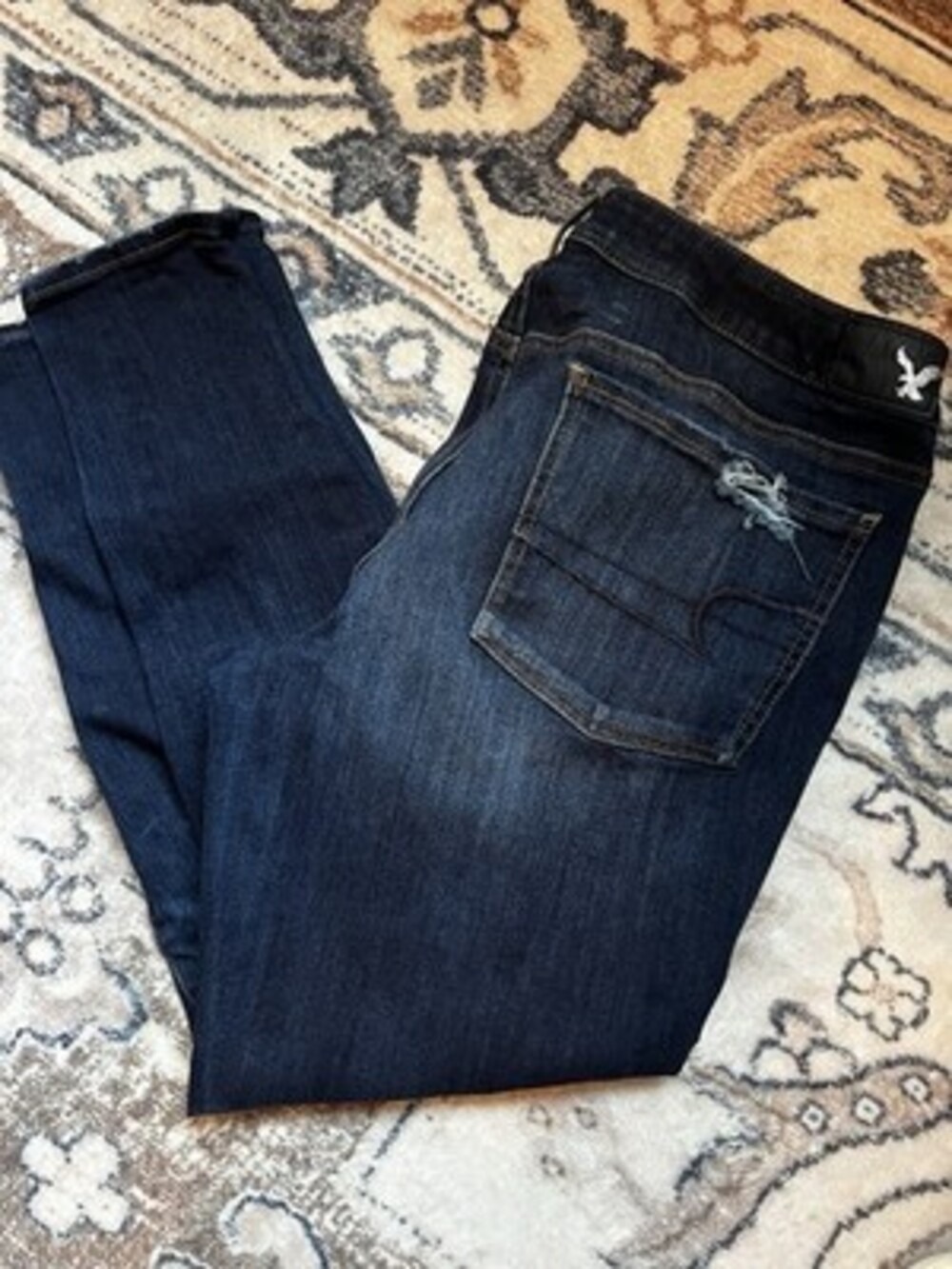 American Eagle Jegging Jeans Women's 16 Short Super Stretch Distressed